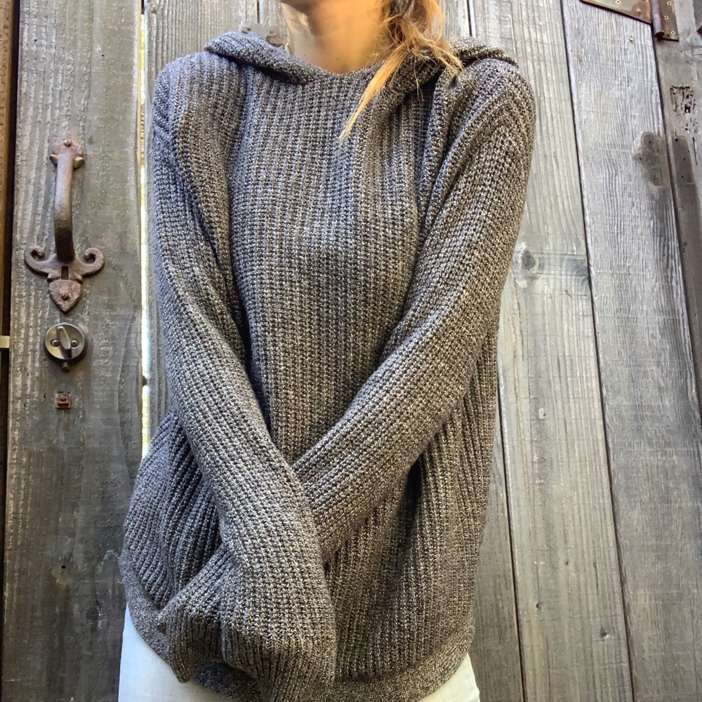 Grey hoodie sweater